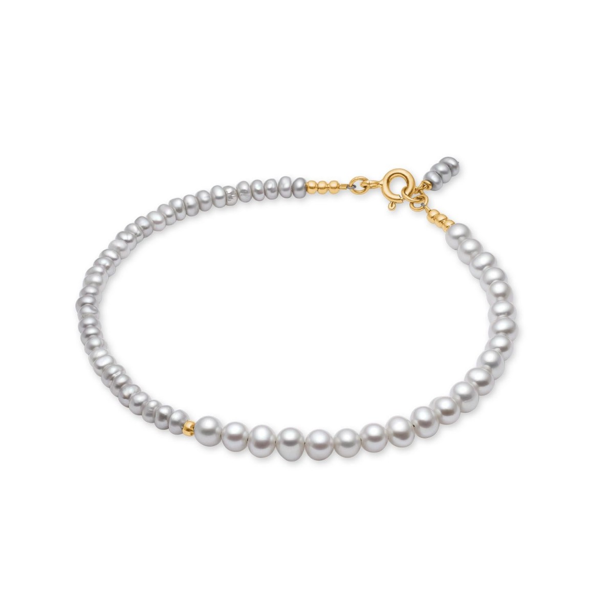 Line Nørgaard 04 Armbånd Grå Perler