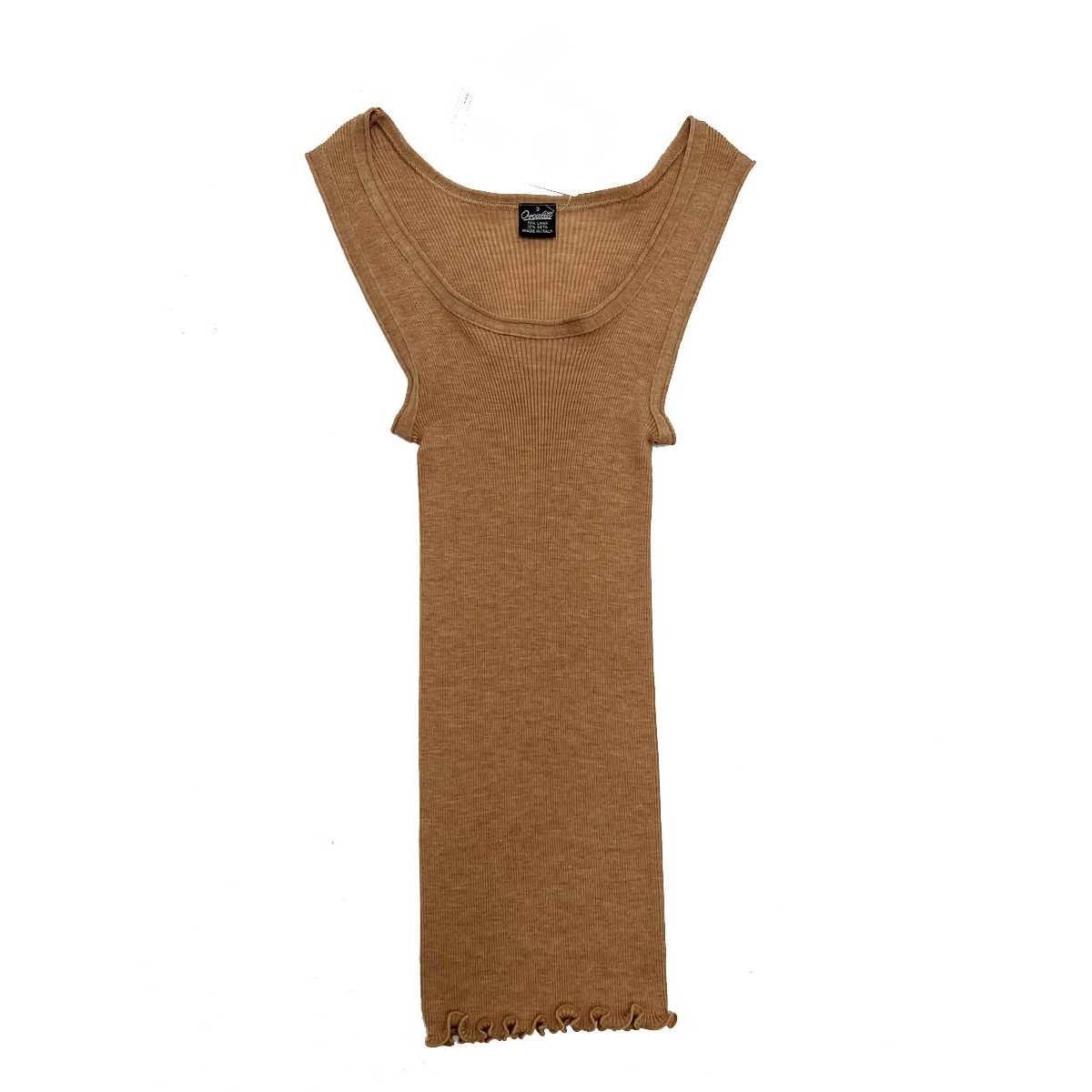 Oscalito Top i uld/silke Camel