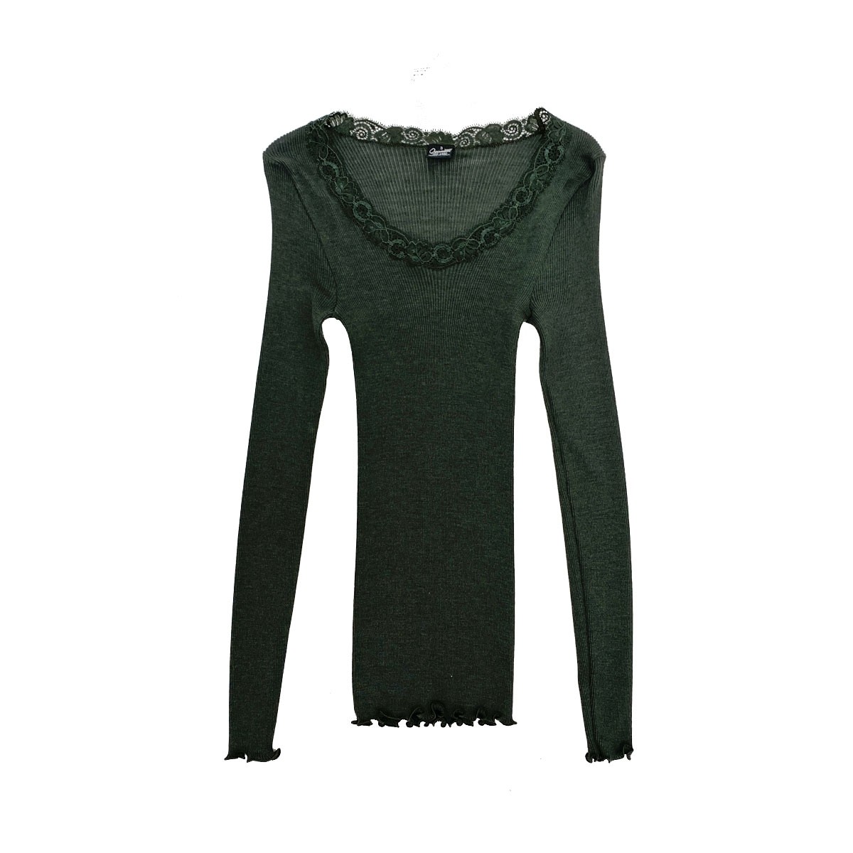 Oscalito Langærmet Bluse i uld/silke Grøn