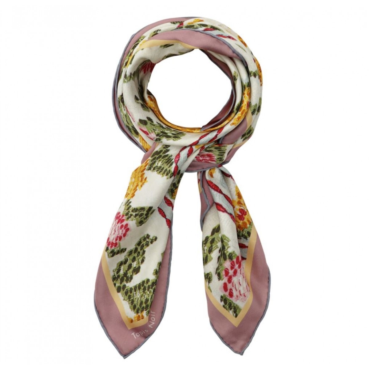 TapisNoirClassicalYellowFlowerScarfFloral-02