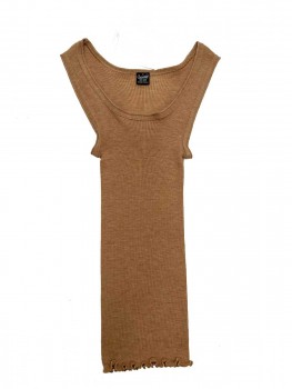 Oscalito Top i uld/silke Camel